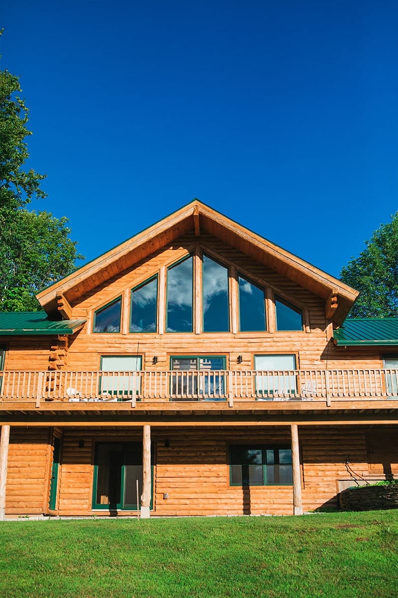 A log cabin in Vermont