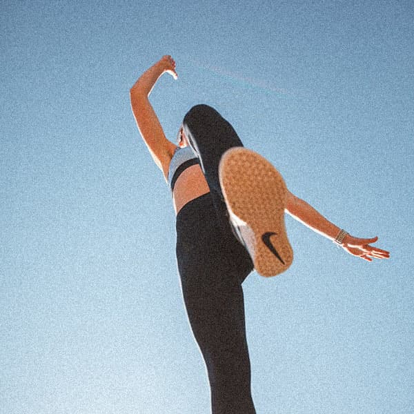 woman jumping